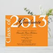 オレンジエレガントの卒業記事/招待状 招待状 (スタンド正面)