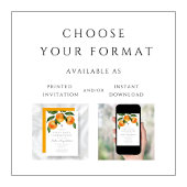 オレンジエレガントの聖餐式 招待状