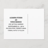 オレンジエレガントクローバー日付ポストカードの保存 案内ポストカード (裏面)