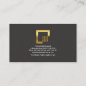 オレンジエレガントトストライプラベジウムエンジニアリング 名刺 (裏面)