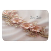 オレンジエレガントピーチフローラバスマット バスマット (正面)