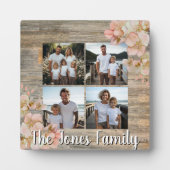 オレンジエレガントフローラ動揺してウッド4枚 フォトプラーク (正面)