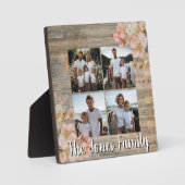 オレンジエレガントフローラ動揺してウッド4枚 フォトプラーク (正面)