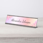 オレンジエレガントモダンプロフェッショナル室 デスクネームプレート (正面)