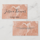 オレンジエレガント大理石 名刺 (正面/裏面)