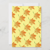 オレンジエレガント紅葉イエローフローラ結婚ズ 招待状 (裏面)