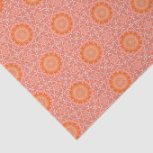 オレンジエレガント色とピンクの幾何モダンパターン 薄葉紙 (詳細)