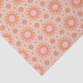 オレンジエレガント色とピンクの幾何モダンパターン 薄葉紙 (詳細)