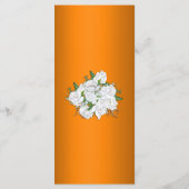 オレンジエレガント色のメニューに白のロ結婚ーゼ メニュー (裏面)