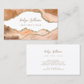 オレンジエレガント色の水の色が濃い 名刺 (正面/裏面)