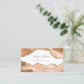 オレンジエレガント色の水の色が濃い 名刺 (スタンド正面)