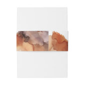 オレンジエレガント色の水カラーインクのサンプル 招待状ベリーバンド (裏面例)