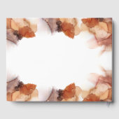 オレンジエレガント色の水色インクの結婚サンプル ゲストブック (裏面)