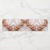 オレンジエレガント色ピーチフローラウォーターボトルラベル ペットボトルラベル (シングルラベル)