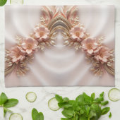 オレンジエレガント色ピーチフローラキッチンタオル キッチンタオル (折り畳み)