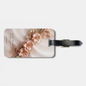 オレンジエレガント色ピーチフローララゲージタグ ラゲッジタグ (裏面横)