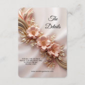 オレンジエレガント色ピーチフローラ詳細エンクロージャカード エンクロージャーカード (正面)