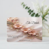 オレンジエレガント色ピーチフローラ詳細エンクロージャカード エンクロージャーカード (スタンド正面)