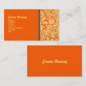 オレンジエレガント色 名刺 (正面/裏面)