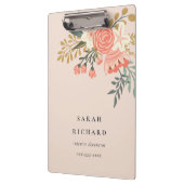 オレンジエレガント赤面ピーチグリーンアンブロシアフローラ クリップボード (左)