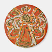 オレンジエンジェルアートカスタムマグネットギフト マグネット (正面)