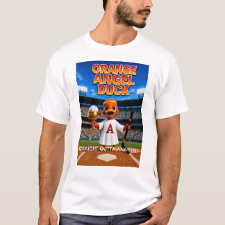オレンジエンゼルス+ダック メンズTシャツ Tシャツ