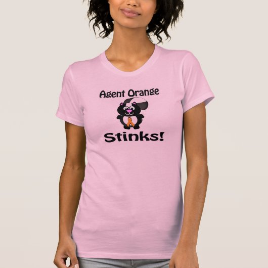 オレンジエージェントは臭いスカンク啓発デザイン Tシャツ (正面)