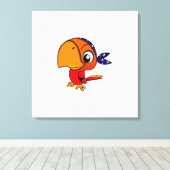 オレンジオウムの漫画 キャンバスプリント (インサイチュ (ウッドフロア))