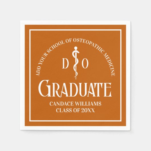 オレンジオステオパシー医学校卒業会 スタンダードカクテルナプキン (正面)