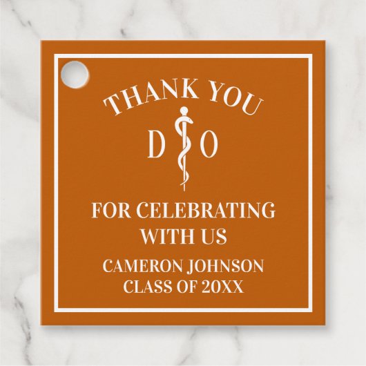 オレンジオステオパシー医学校卒業会 フェイバータグ (正面)