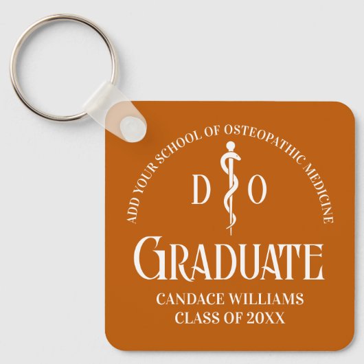オレンジオステオパシー医科学校卒業 キーホルダー (正面)