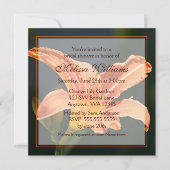 オレンジオニユリのブライダルシャワー招待状 招待状 (正面)