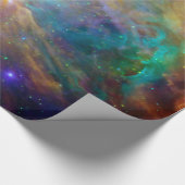 オレンジオリオンネブラハッブル天文学宇宙 ラッピングペーパー (角)