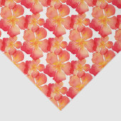 オレンジオレアンダーの花柄パターン 薄葉紙 (詳細)