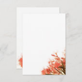 オレンジオレアンダー花フローラ結婚Script's サンキューカード (正面/裏面)