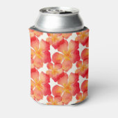 オレンジオレアンダー花柄 缶クーラー (缶裏面)