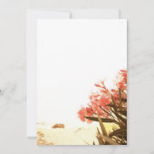 オレンジオレアンダー花結婚写真 セーブザデート (裏面)