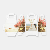 オレンジオレアンダー花結婚写真's Thank you フェイバーボックス (折り畳みなし)