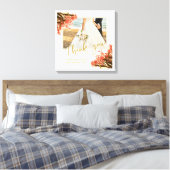 オレンジオレアンダー花photo Thank 結婚's キャンバスプリント (インサイチュ (寝室))