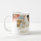 オレンジオレアンダー花photo Thank 結婚's コーヒーマグカップ (左)