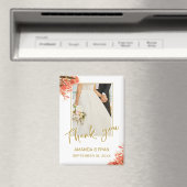 オレンジオレアンダー花photo Thank 結婚's マグネット (インサイチュ (食洗機))