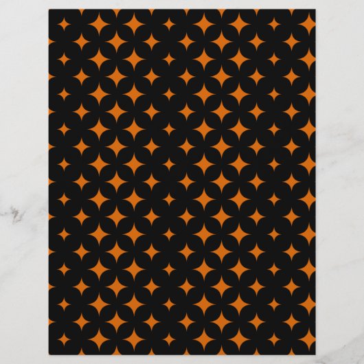 オレンジオンブラックハロウィーンパターンクラフト紙 (正面)