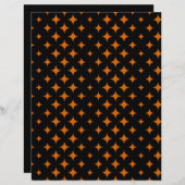 オレンジオンブラックハロウィーンパターンクラフト紙 (正面/裏面)