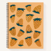 オレンジオーガニック色の夏イチゴ ノートブック (正面)