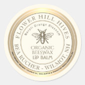 オレンジオーガニック色の花の蜜蝋リップクリームとビー ラウンドシール (正面)