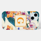 オレンジオーキズモノグラムフリースブランケット Case-Mate iPhoneケース (裏面 (横))