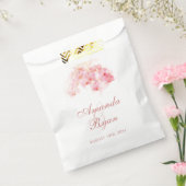 オレンジオーキッドウォーターカラーフラワー結婚ズ フェイバーバッグ (封をした状態)