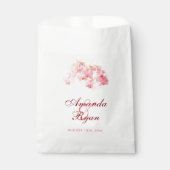 オレンジオーキッドウォーターカラーフラワー結婚ズ フェイバーバッグ (正面)