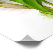 オレンジオーキッドフラワーズナンバー10ウォールアートプリント ポスター (角)