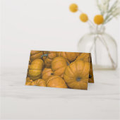 オレンジオータムカボチャ結婚ンス プレイスカード (裏面)